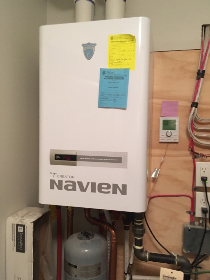 Thorncliffe, AB - Navien boiler , cleaned combustion air filter and did boiler coil flush . Thorncliffe, AB - Navien boiler , cleaned combustion air filter and did boiler coil flush .